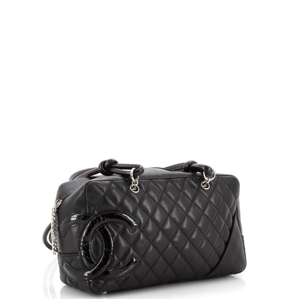 Chanel Cambon Bowler Bag Quilted Leather Medium Black - Picture 4 of 13